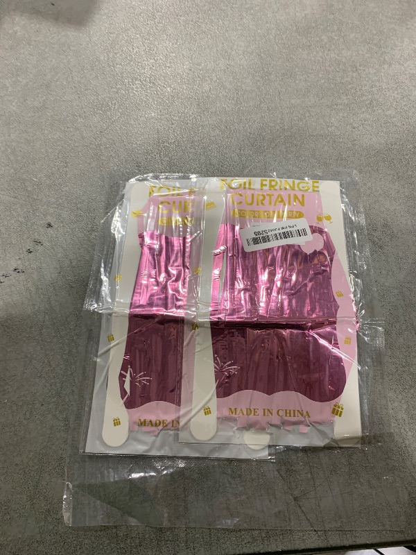 Photo 1 of 2 Pack Pink Backdrop Party Decorations Tinsel Curtain Party Backdrop Foil Fringe Birthday Decorations Photo Booth Streamer Backdrop Pink Theme Bachelorette Graduation Decor