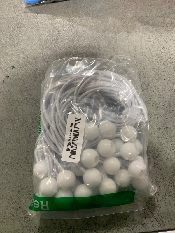 Photo 1 of 30 Pack Ball Bungee Cord,12Inch Heavy Duty Bungie Cord Balls Canopy Tarp Tie Down Bungee Balls for Camping, Tents, Cargo,Holding Wire and Hoses, Patio Umbrellas, Awning (White)