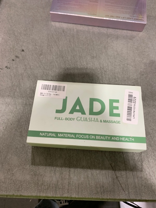 Photo 1 of 2 in 1 Jade Stone Gua Sha Massage Tool, Large Guasha Muscle Scraper Tools Set with Handle Muscle Scraping Massage Tools Anti Cellulite Spa Acupuncture Tools for Back Neck Leg Lymphatic Drainage