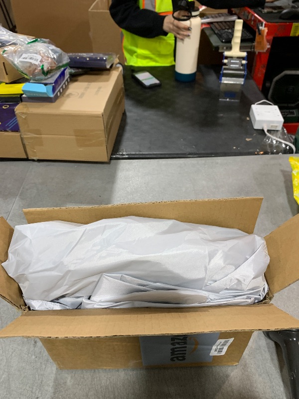 Photo 1 of 10×10 Canopy Replacement Top, Pop Up Canopy Replacement Cover for Straight Leg Frame Tent, Waterproof Canopy Top Cover for Garden Patio Camping (Top Only)(Sliver White)