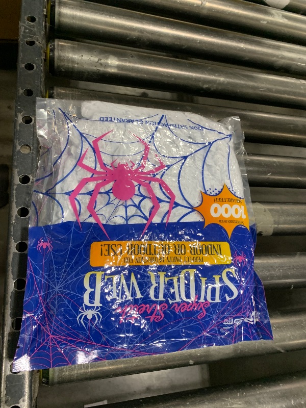 Photo 1 of 1000 sqft Spider Webs Halloween Decorations Bonus with 30 Fake Spiders, Super Stretch Cobwebs