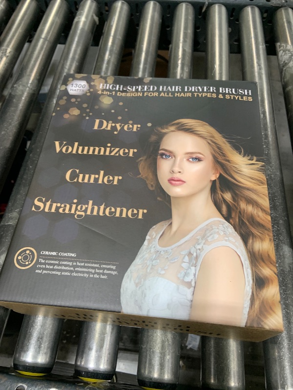 Photo 1 of  SKIMI 110,000 RPM Brushless Motor Hair Dryer Brush - 5 Muti-Styler for Fast Drying, Curling, Volumizing & Straightening | High-Speed Hot Air Brush for All Hair Types (Black & Blush Red) 