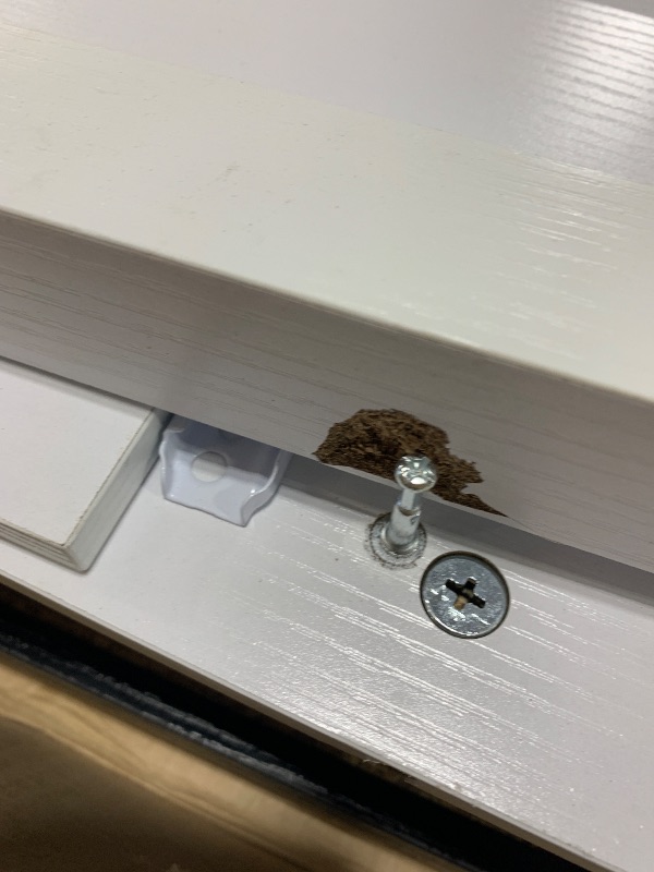 Photo 1 of [SOLD FOR PARTS] YITAHOME Farmhouse TV Stand for 65/55 Inch TV with Power Outlets & 6 Drawers, Entertainment Center with Sliding Barn Door and Adjustable Shelf, TV Media Console Storage Cabinet for Living Room, White