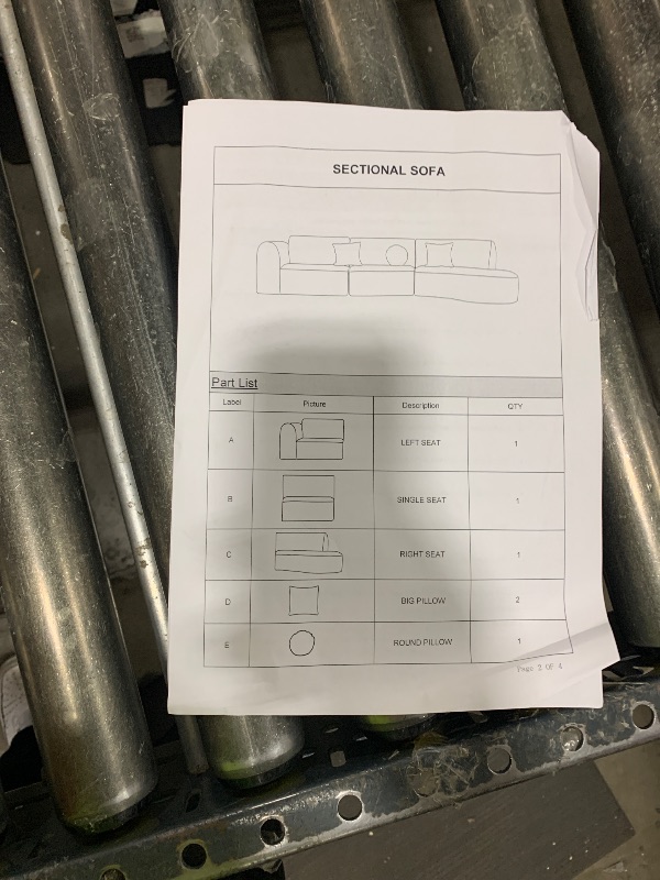 Photo 1 of [SOLD FOR PARTS] Merax 140" Curved Polyester Sectional Sofa Set, 7 Seat Modern Cloud Couch with Chaise Lounge, 3 Pillows, Fully Assembled for Living Room, Beige
