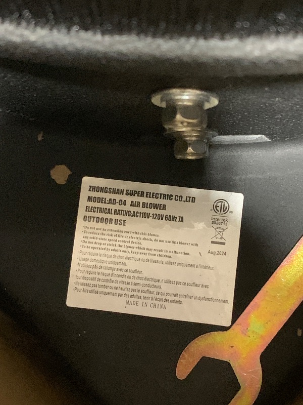 Photo 1 of 1 HP Wacky Waving Inflatable Tube Guy Air Blower, 750W Inflatable Tube Man Blower Fan, Fits 18" Diameter Inflatable Dancer