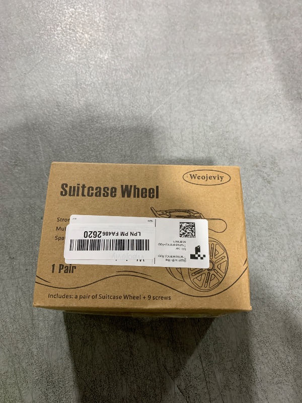 Photo 1 of 1 Pair Luggage Suitcase Wheels, Trunk Wheels, Luggage Wheel Spare Part Universal Wheel Replacement Luggage Suitcase Wheels for Luggage Suitcase Trolley, Mute Double Row Wheels