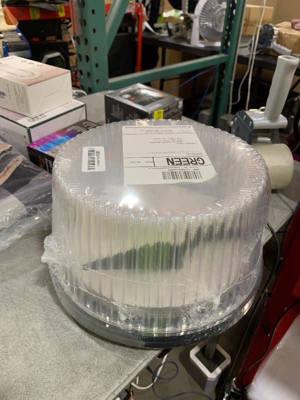 Photo 1 of 10 - 11" Plastic Disposable Cake Containers Carriers With Dome Lids And Cake Boards [5 Pack] And Cake Server | Round Bundt Cake Boxes / Cover | 2-3 Layer Cake Holder Display Containers For Transport