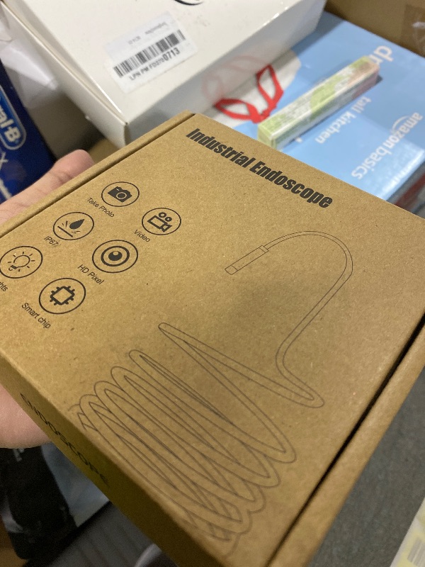 Photo 1 of [Dual-Lens] Endoscope Camera with Light, 1920P HD Borescope with 8+1 Adjustable LED Lights, IP67 Waterproof 16.5FT Semi-Rigid Snake Cord Inspection Camera for iPhone, iPad and Android Phone (Type C)