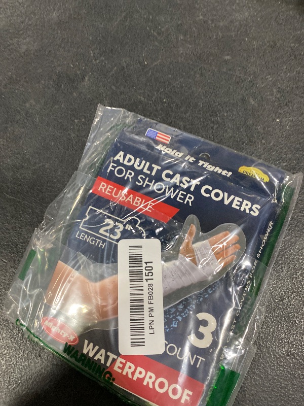 Photo 1 of 100% Waterproof Cast Covers for Shower Arm - Tight Seal - 3pk Adult Reusable Cast Protectors - Half Arm Bag Sleeves