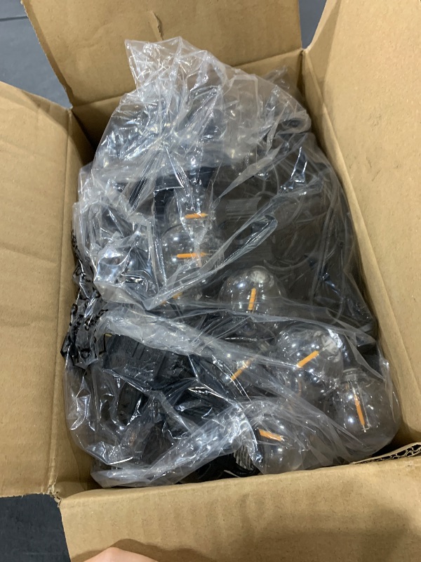 Photo 1 of 100ft 2-Pack Outdoor G40 LED Globe String Lights Dimmable Waterproof Shatterproof Light Strings with 52 Bulbs Connectable Commercial Hanging Lights for Christmas Patio House Backyard Balcony Party