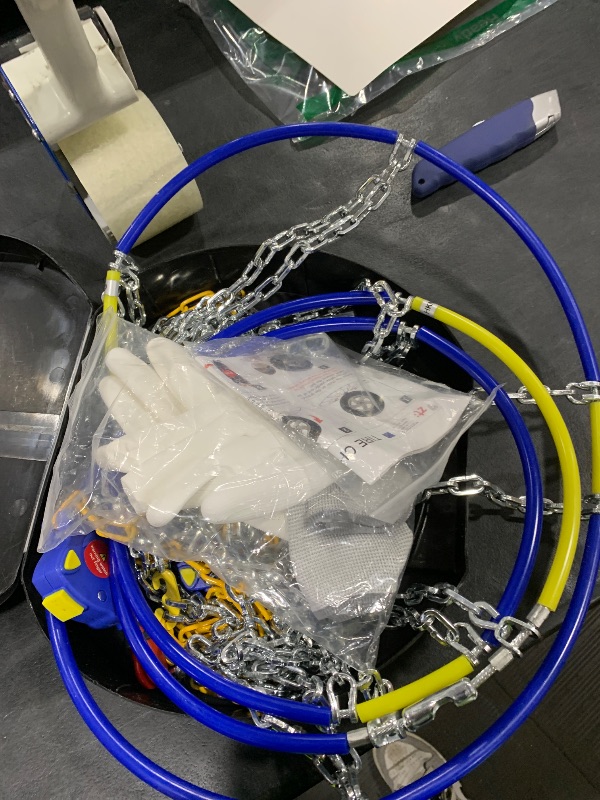 Photo 1 of ??NEOCHIAEVO Auto Tightening Snow Chains Tire Chains, 1-Minute Quick Install, Universal Fit for Car/SUV/Pickup Truck, Multi-Weather Emergency Traction, Set of 2 - HKN100