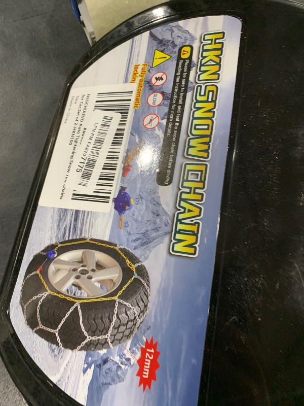 Photo 1 of ??NEOCHIAEVO Auto Tightening Snow Chains Tire Chains, 1-Minute Quick Install, Universal Fit for Car/SUV/Pickup Truck, Multi-Weather Emergency Traction, Set of 2 - HKN100