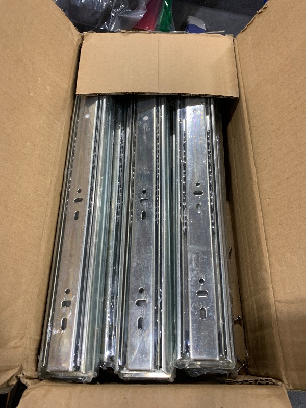 Photo 1 of 10 Pairs of 14 Inch Hardware Full Extension Side Mount Ball Bearing Sliding Drawer Slides