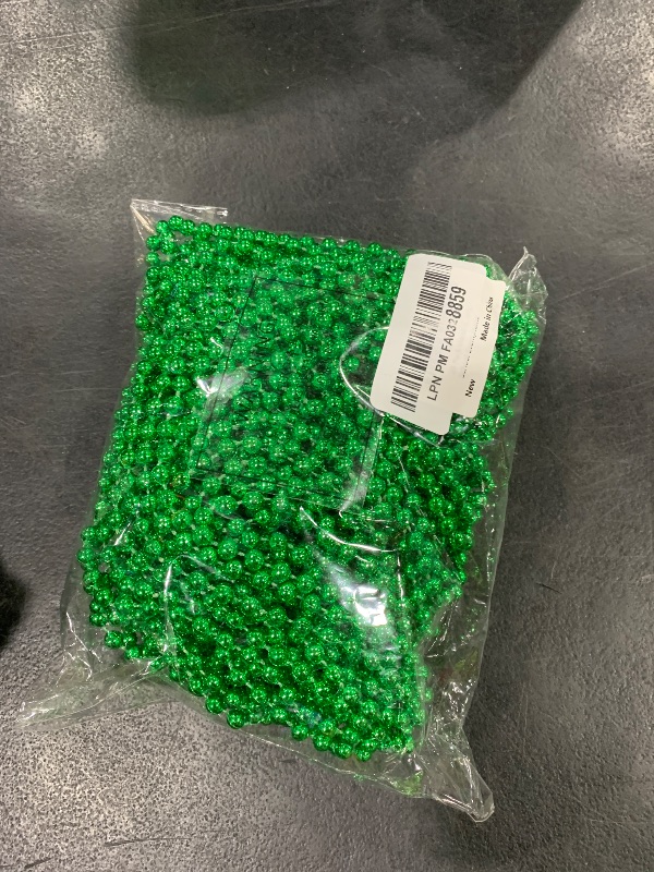 Photo 1 of 30 Pack Mardi Gras Beads Necklaces Bulk,St Patricks Day Green Beads Necklaces for Party Favors,Christmas Bead Necklaces Costumes Accessories Party Supplies,Mardi Gras Decor For Party,School Event,Home