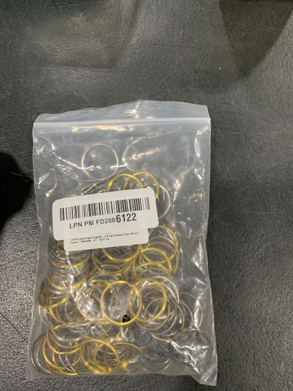 Photo 1 of 100PCS Split Key Rings Bulk for Keychain and Crafts Keychain Rings (Mixed Color 25mm)