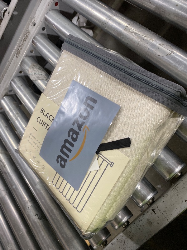 Photo 1 of 100% Blackout Shield Linen Blackout Curtains for Bedroom 96 Inches Long, Back Tab/Rod Pocket Living Room Drapes, Thermal Insulated Blackout Curtains 2 Panels Set, 50" W x 96" L,Cream