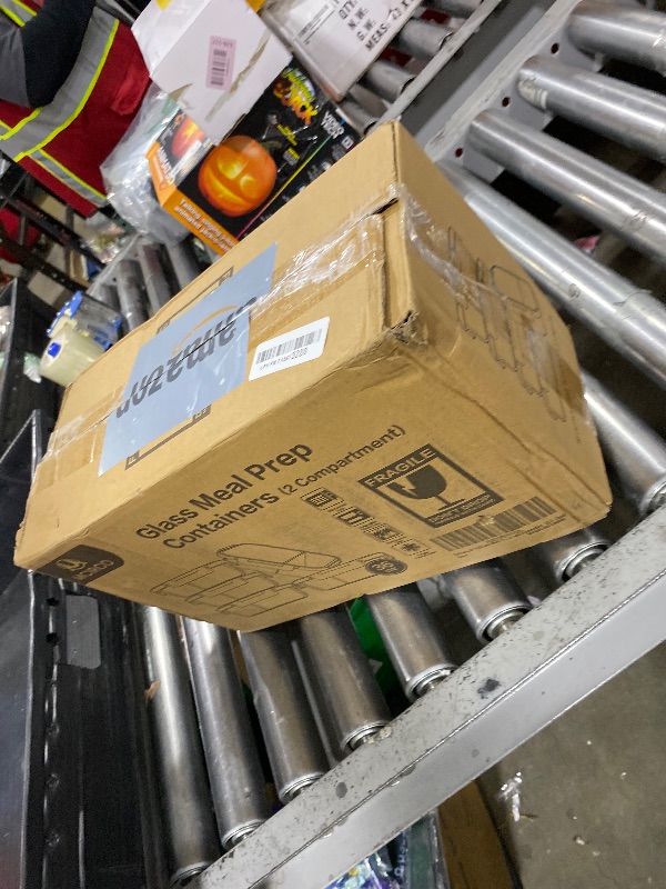 Photo 1 of [5-Pack,36 Oz]Glass Meal Prep Containers 2 Compartments Portion Control with Upgraded Snap Locking Lids Glass Food Storage Containers, Microwave, Oven, Freezer and Dishwasher (4.5 Cups)