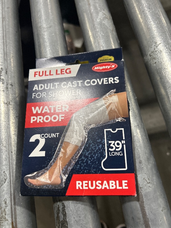 Photo 1 of 100% Waterproof Cast Covers for Shower Leg - Tight Seal - 2pk Reusable Adult Full Leg Cast Protectors - Thigh, Knee, Ankle, Foot - Strong and Durable