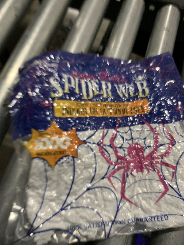 Photo 1 of 1000 sqft Spider Webs Halloween Decorations Bonus with 30 Fake Spiders, Super Stretch Cobwebs for Halloween Indoor and Outdoor Party Supplies