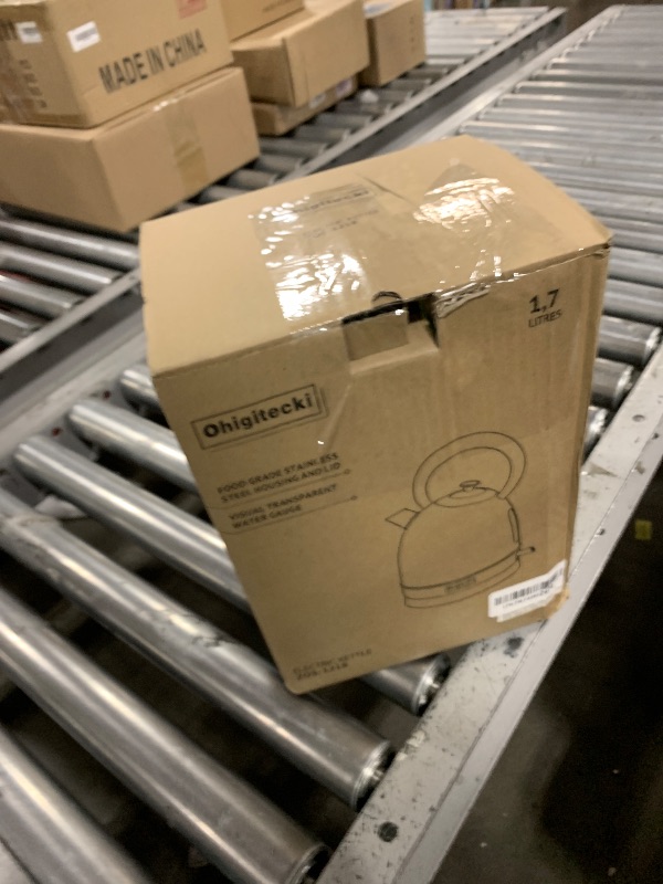 Photo 1 of 1.7L Electric Kettle, Cute Water Boiler with Thermometer & Auto Shut-Off, 1200W Fast Boiling Kettle for Home Kitchen Office, BPA-Free, Boil-Dry Protection (Stainless Steel Sanding)