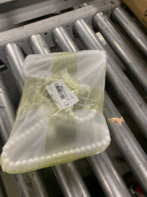 Photo 1 of 10 Pack Pearl Beads Clothes Hangers, Small Elegant Standard Hanger with White Ribbon Trim Hangers for Pet Dog