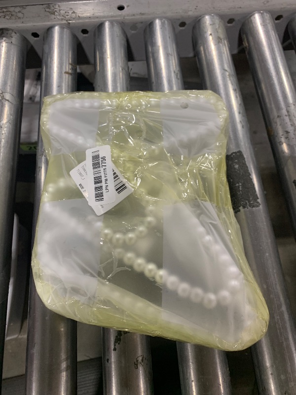 Photo 1 of 10 Pack Pearl Beads Clothes Hangers, Small Elegant Standard Hanger with White Ribbon Trim Hangers for Pet Dog