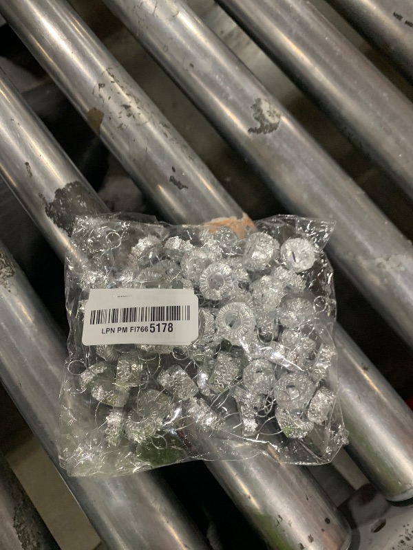 Photo 1 of 100 Pieces Round Christmas Ornament Caps - Replacement Ornament Hangers for Christmas Tree, Porcelain, Ceramic or Glass Decoration, DIY Decorations (Silver-3/4inch)