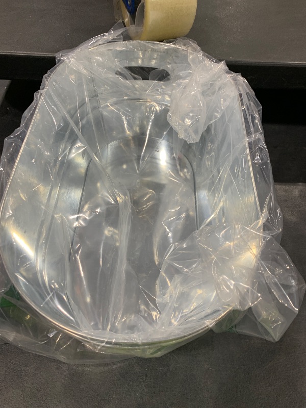 Photo 1 of 2 Pack Galvanized Ice Bucket 4 Gallon Galvanized Tub Ice Bucket for Parties Metal Beverage Buckets with Handles Wine Beer Champagne Vintage Buckets for Cocktails Mimosa Bar Supplies with Scoops