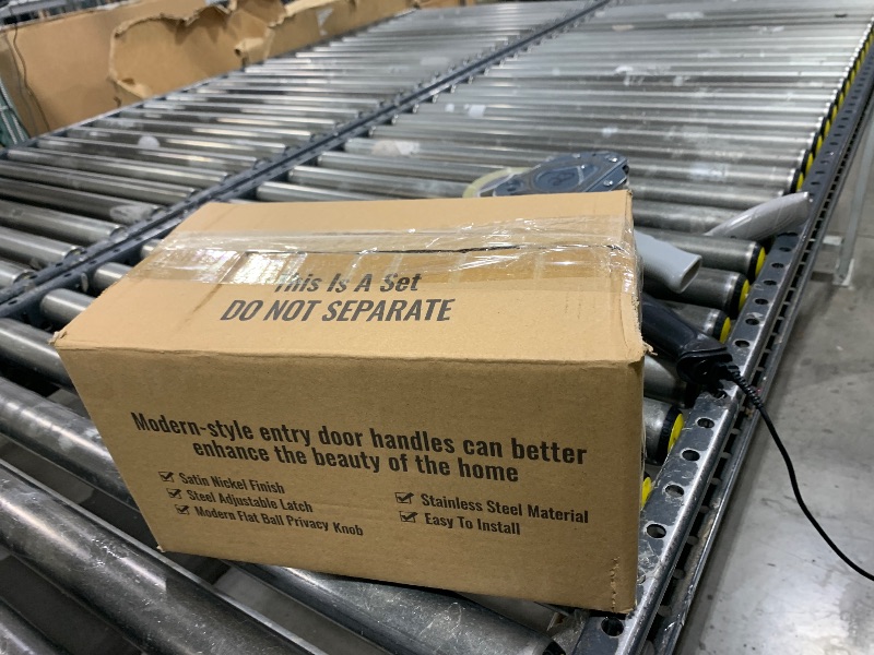 Photo 1 of 4 PACK AEEKEL Privacy Door Knob, Brushed Nickel Door Knobs Interior Keyless Locks Set( 4 pack Bedroom Bathroom Door Knob with Lock, Reversible for Left/Right Door Handle