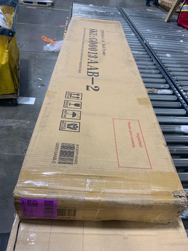 Photo 1 of [SET 2 OF 2] Full Metal Loft Bed with Desk & Storage Shelves, Space-Saving Bed Frame with Ladder & Guardrails for Teens & Adults, Black Finish