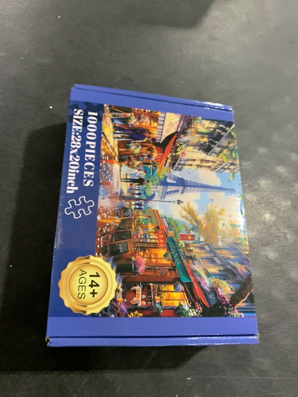 Photo 1 of 1000 Pieces Puzzle for Adults - Charming Paris Puzzle for Adults Children - Recycled Paper Jigsaw Puzzle 1000 Pieces - Fun and Challenging Family Game Great Gift Idea, Finished Size is 28 * 20 in