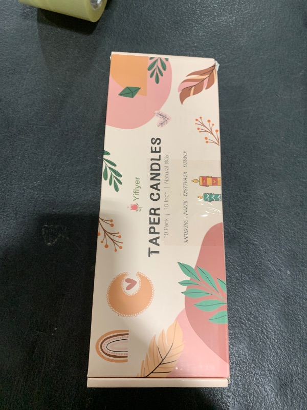 Photo 1 of 10 Inch Dusty Rose Taper Candles for Home Decoration, 10 Pack Unscented Candlesticks for Dinner Wedding Party, Smokeless and Dripless Candle Sticks