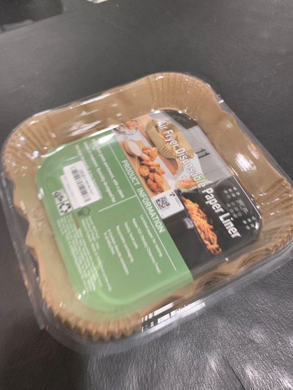 Photo 1 of 10 Inch Largest Square Air Fryer Disposable Paper Liner, XXL 100Pcs Air Fryer Parchment Liners for 8QT or Bigger Air Fryer, Non-stick, Food Grade Baking Paper for Frying, Roasting and Microwave