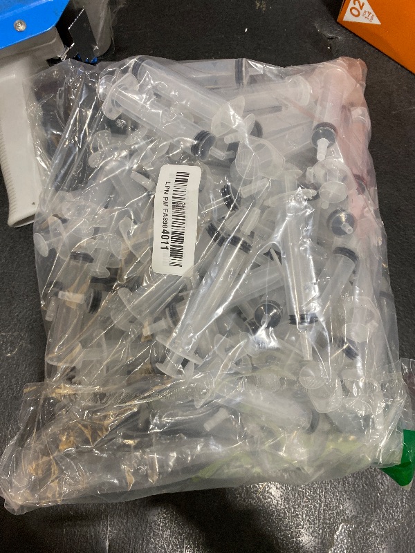 Photo 1 of 100 Pack Plastic Syringe with Tip Cap 10 ML Capacity Reusable Syringes, Durable Syringe for Halloween, Thanksgiving day, Christmas, Bachelorette