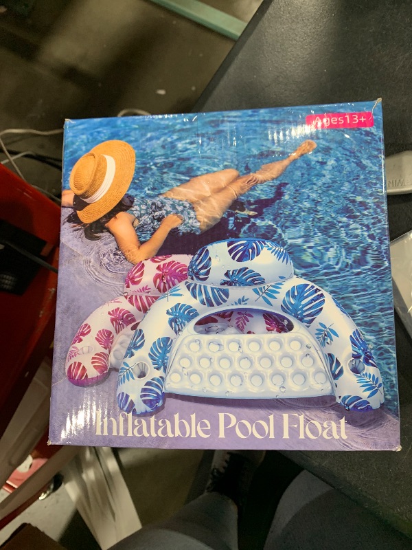 Photo 1 of [2025 New Upgraded] Pool Floats for Adult -Floating Lounge Chairs,Inflatable Pool Floats with Cup Holders 2 Repair Patch Suit for Swimming Pools, Beach, Pool Toys,Backyard Party,Lakes?2 Packs