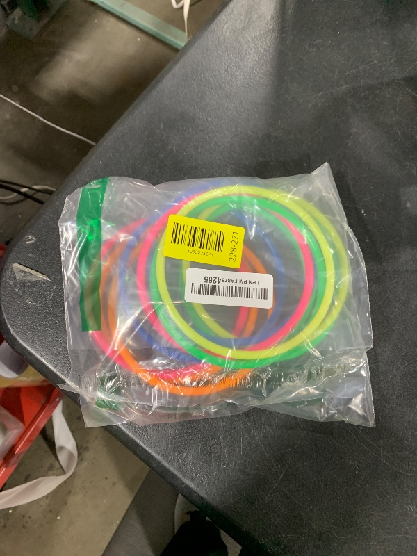 Photo 1 of 12 Pcs Colorful Plastic Ring Toss Outdoor Activity Games for Sports Practice Speed Agility Training, Random Colors (4.72 Inch - 12Pcs)
