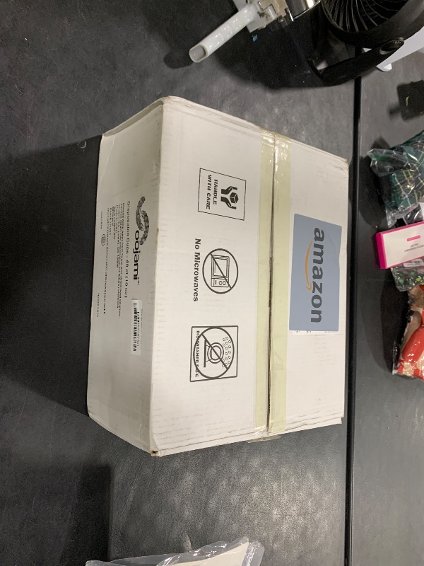 Photo 1 of 48 piece Stemless Unbreakable Crystal Clear Plastic Wine Glasses Set of 48 Small (10 Ounce - Gold Rim)