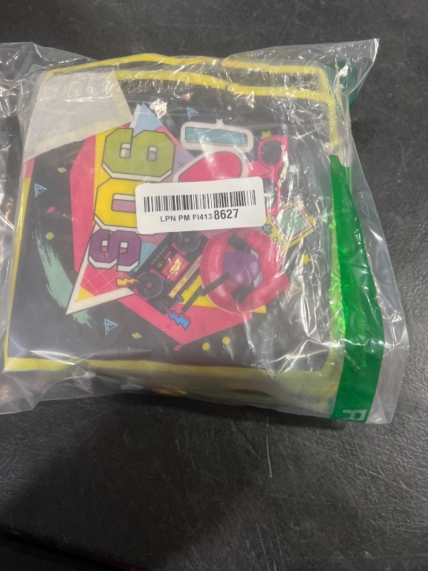 Photo 1 of 100Pcs 90s Napkins 90's Party Decorations Napkins Colorful 90’s Hip Hop Napkins for Back to the 90s Theme Birthday Party Supplies, 13 x 13inch