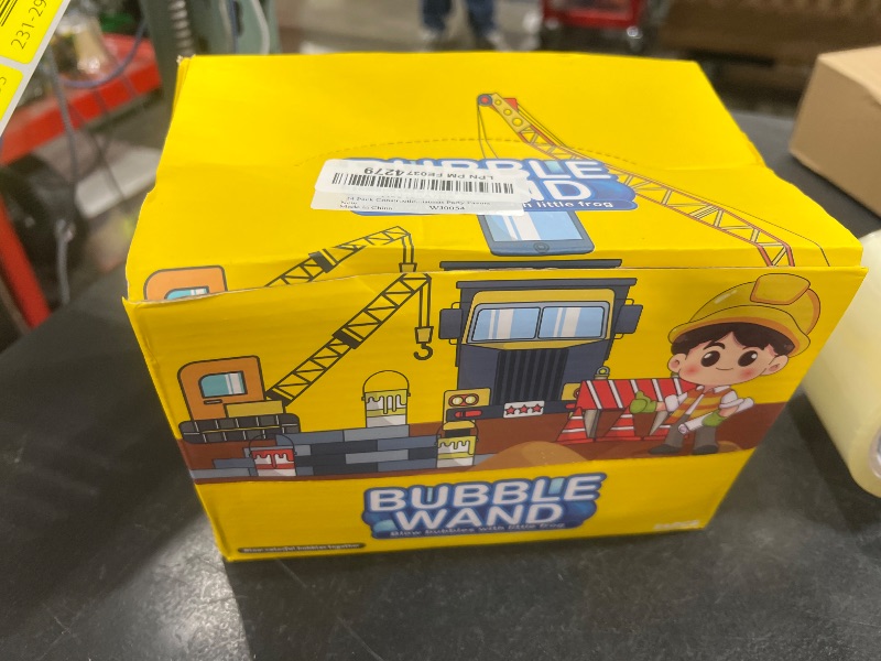 Photo 1 of 24 Pack Construction Truck Bubble Wands for Kids - Large Cartoon Excavator Bubbles Bulk with Refill Solution Toys for Carnival, Goodie Bag Stuffers, Boys Girls Birthday Gifts, Christmas Party Favors