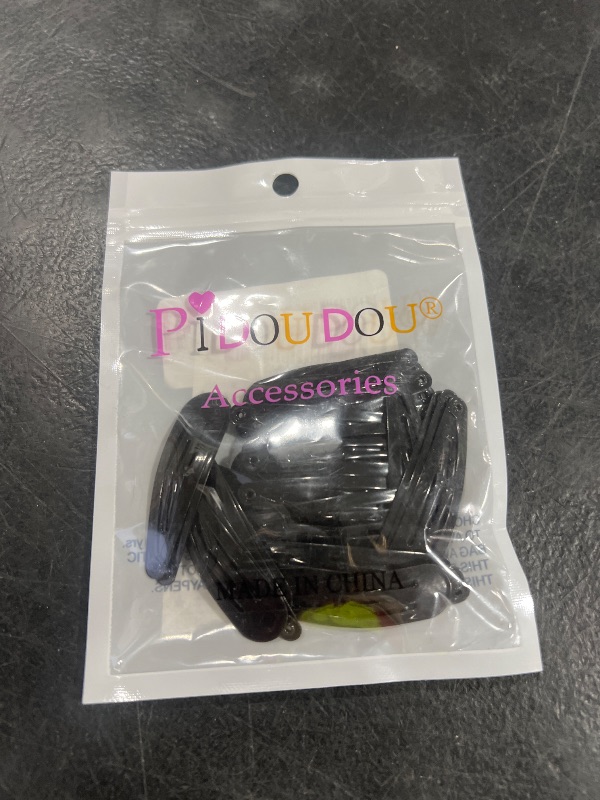 Photo 1 of 40 Pack Black 2 Inch Barrettes Women Metal Snap Hair Clips Accessories