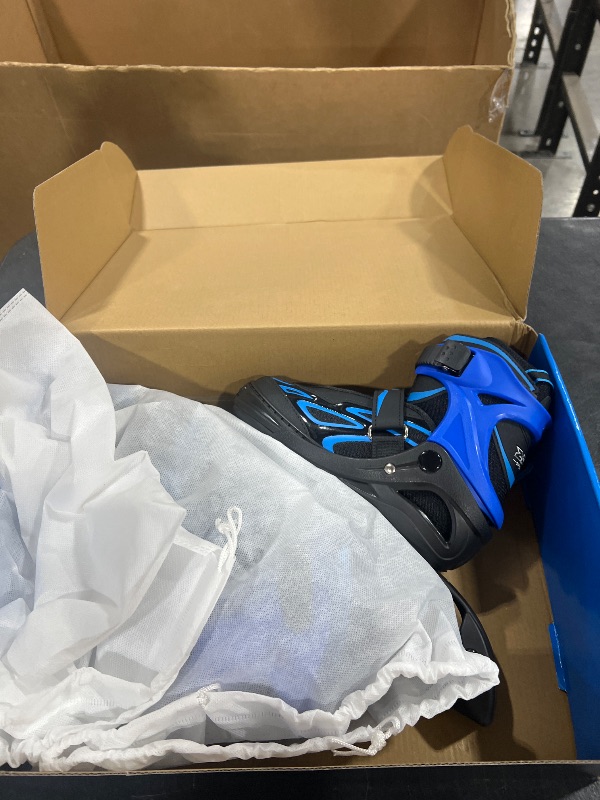 Photo 1 of 2PM Sports Vinal Boys and Girls Adjustable Flashing Inline Skates, All Wheels Light Up, Fun Illuminating Skates for Kids and Men- Azure Medium(1Y-4Y US)