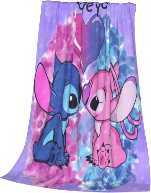 Photo 1 of 
Stitch and Angel Blanket Soft Cozy Throw Blanket for Kids Boys Girl Gifts Lightweight Warm Plush Flannel Fleece Blankets and Throws for Couch Sofa Bed...
Size:50"x40"