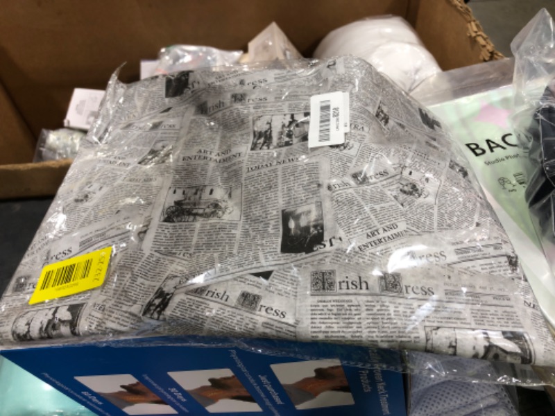 Photo 1 of 100 Sheet Newspaper Tissue Paper, 20x14 Vintage Magazine Newspaper Patterns Tissue Paper for DIY Crafts Birthday Baby Shower Wedding Baby Shower Party Decor (White)