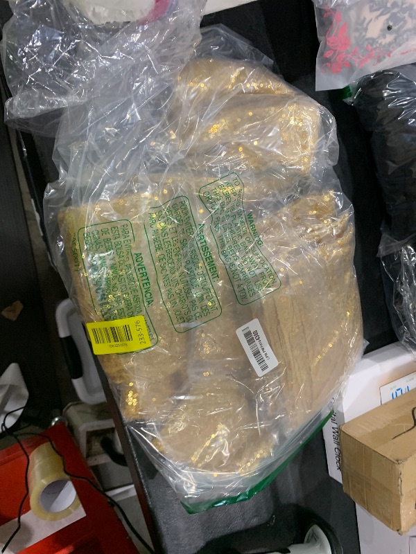 Photo 1 of 12 Packs 12 X 72 Inch Sequin Table Runner Glitter Dining Table Runner for Birthday Wedding Engagement Bridal Baby Shower Bachelorette Holiday Celebration Party Supplies Decorations (Champagne Gold)