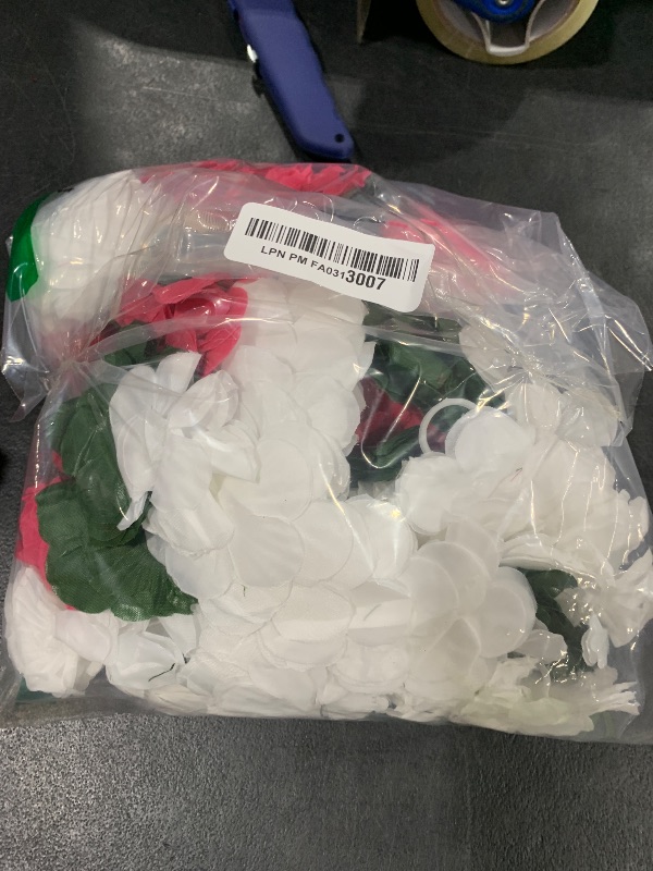 Photo 1 of 5 Pcs Diwali Decorations 30 Inch Artificial Jasmine Garlands Toran Bandhanwar with Lotus Buds Traditional Indian Hanging Decoration for Puja Diwali Wedding Housewarming (Vivid Color)