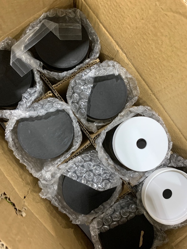 Photo 1 of [ 8 Pack ] Glass Juicing Bottles with 2 Straws & 2 Lids w Hole- 16 OZ Travel Drinking Jars, Water Cups with Black Airtight Lids, Reusable Tall Mason Jar for Juice, Bubble Tea, Smoothie, Tea, Kombucha