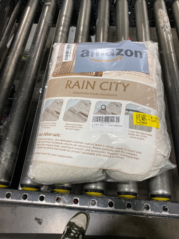 Photo 1 of 105 Inch Curtains Drapes Pinch Pleated Memory Trained Back Tab Light Filtering Semi Sheer Linen Textured Curtain for Bedroom Living Room with Hooks Window Panels 105 Inches Long 50 Inch Wide