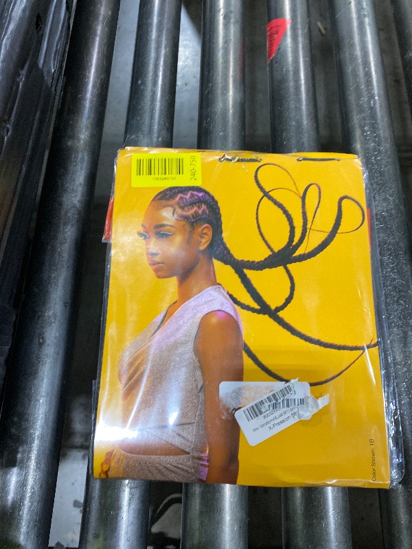 Photo 1 of  Sensationnel X-pression prestretched braiding hair - 3x braid 58 inch all kanekalon flame retardant synthetic braid for box braids and twists (4 pack, 1B OFFBLACK) 