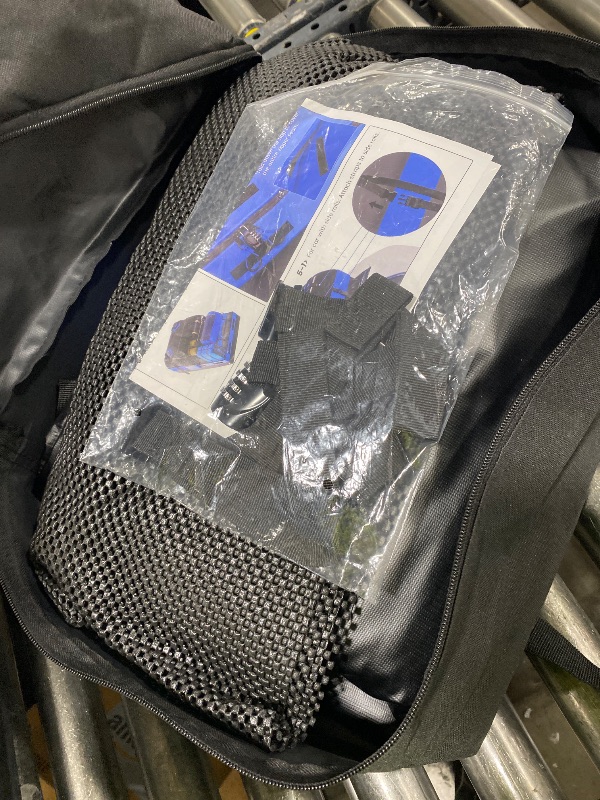 Photo 1 of APTY 21 Cubic Feet Car Rooftop Cargo Bag Carrier, Soft Roof Top Luggage Bag for All Vechicles with/Without Racks - with Waterproof Zip, Luggage Lock, Anti-Slip Mat, Storage Bag, Door Hooks, Blue