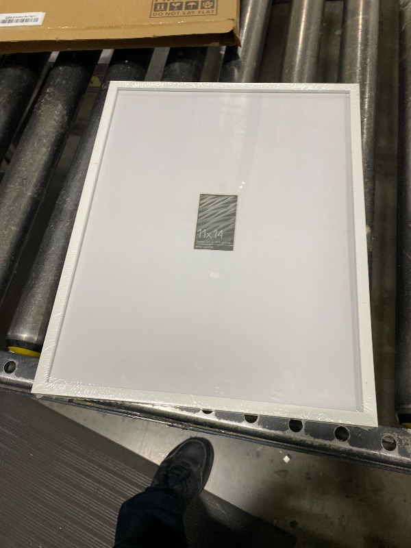 Photo 1 of  Americanflat 11x14 Picture Frame with Shatter-Resistant Glass - Use as 2x3 Frame with Mat or Display 11x14 Photo Without Mat - Signature Collection - Thin Picture Frames for Wall Display - White 